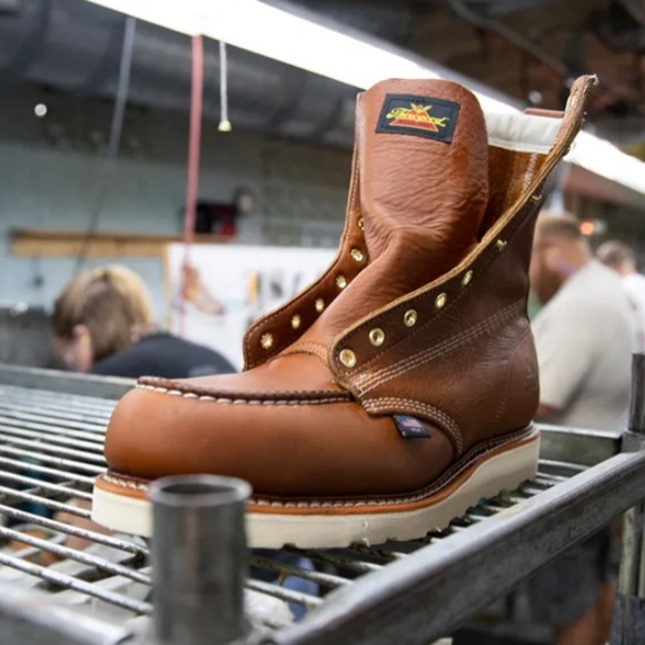 Thorogood American heritage 6" tobacco moc toe Tan work boots for men size 7.5D - Picture 3 of 16